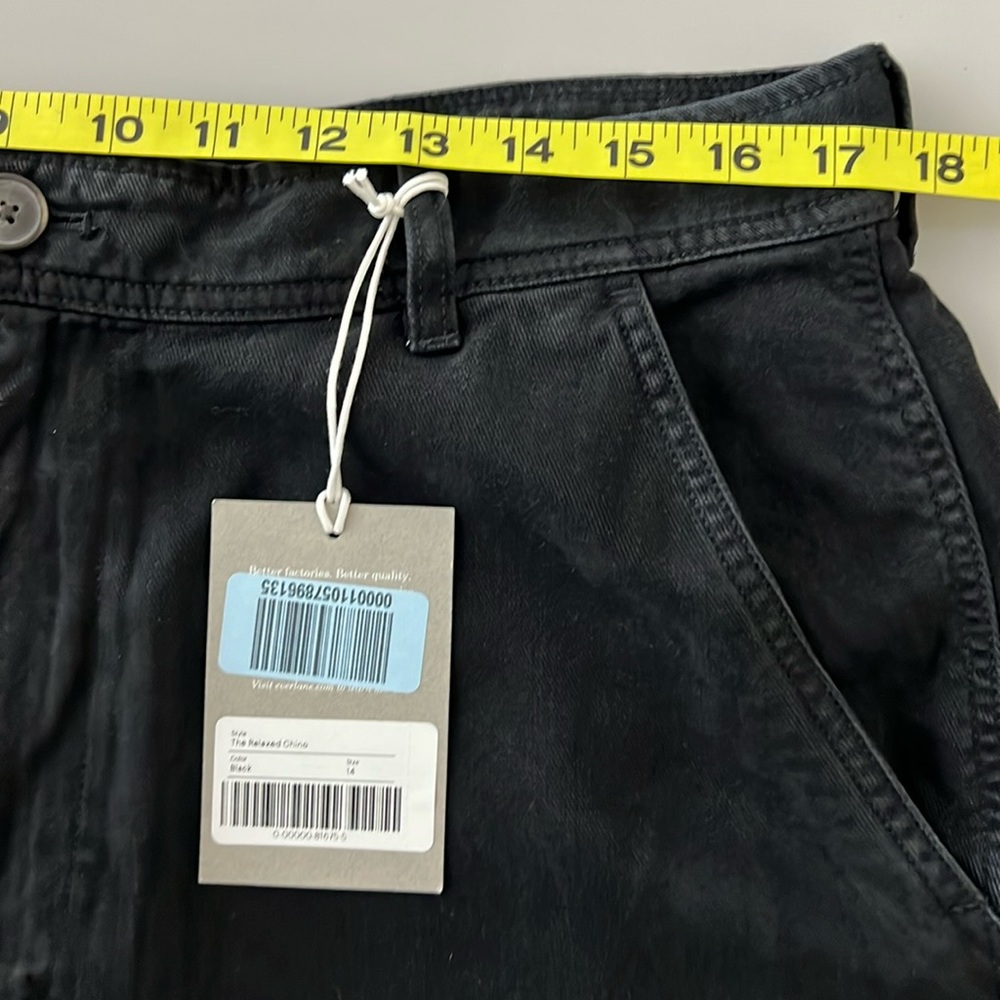 NWT Everlane The Tencel Relaxed Chino in Black Size 14 - Picture 9 of 13